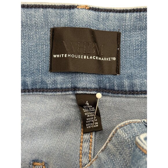 WHBM Wide Leg Jeans Extra High-Rise Everyday Soft With Waist-Tie Womens Size 4 - Picture 4 of 8